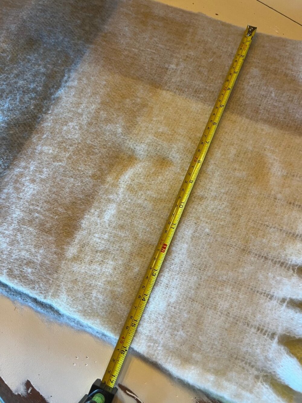Oversized Chunky Plaid Blanket Scarf Wrap with Fringe - Mustard & Neutrals - Picture 4 of 4